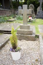 The grave of Mrs Gaskell Memorial Stone